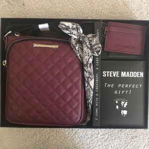 Steve Madden purse, keychain wallet, and scarf set